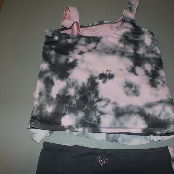 2 Pcs Justice Tankini Swimsuit Size 14 - Picture 6 of 10